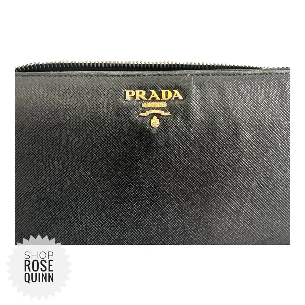 PRADA | Black Continental Zipper Wallet - Picture 13 of 14